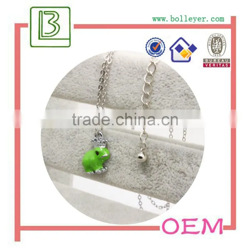 The Frog Prince pendant necklace with diamonds