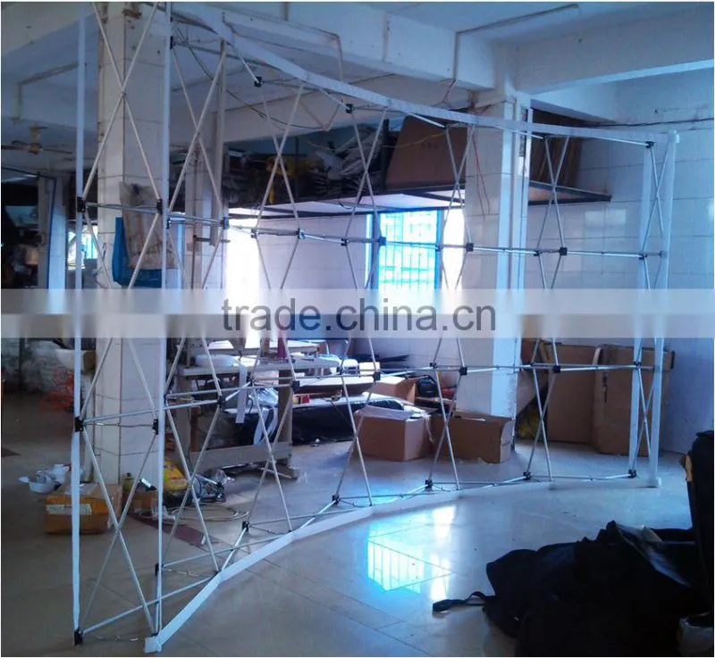 exhibition customer dsigner cloth pop up backdrop display