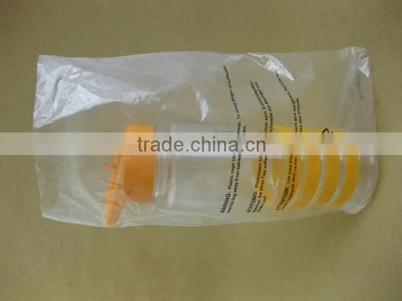 Promotional 24 Oz. Banded Gripper plastic Bottle with Straw