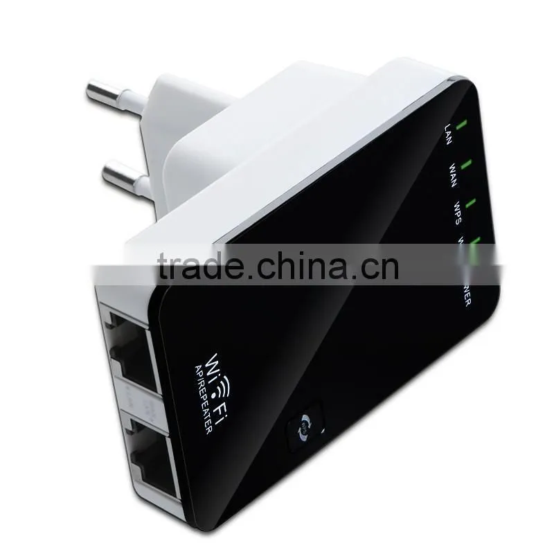Wireless-N Router AP Repeater Booster WIFI Amplifier LAN Client Bridge IEEE 802.11 b/g/n 300Mbps EU Plug Adapter