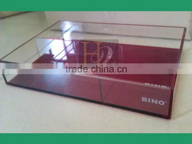 Acrylic serving tray with divider acrylic restaurant tray with compartments