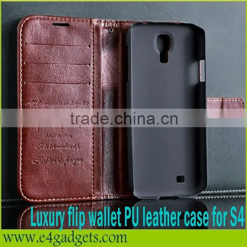2013 Hot sale Luxury Premium PU Leather Wallet vans waffle case for samsung galaxy s4 i9500,case for S4