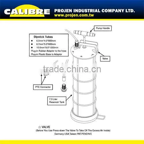 CALIBRE Automotive Oil Evacuator 7.3 Liter Fluid Evacuator