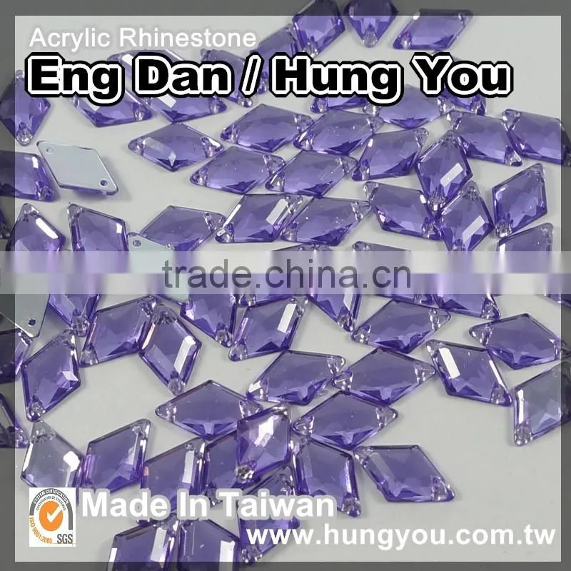 High Quality Taiwan Sew on Rhinestone Rhombus shape