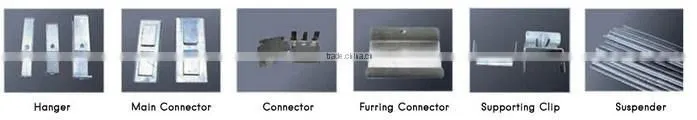 Gypsum board ceiling accessories / t bar suspended ceiling tile accessories