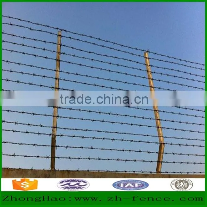 Hot dipped galvanized PVC coated high quality Barbed Wire Fence