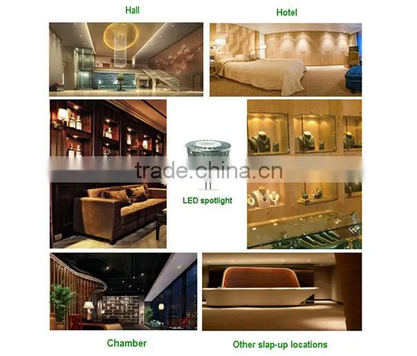 3W.5W spotlight light MR16/GU10 with LED light source for residential LED cup light