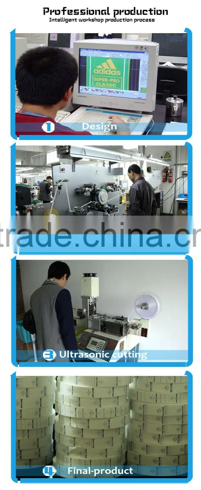 Printed brand trademark wash care label tag for wool quilt blanket