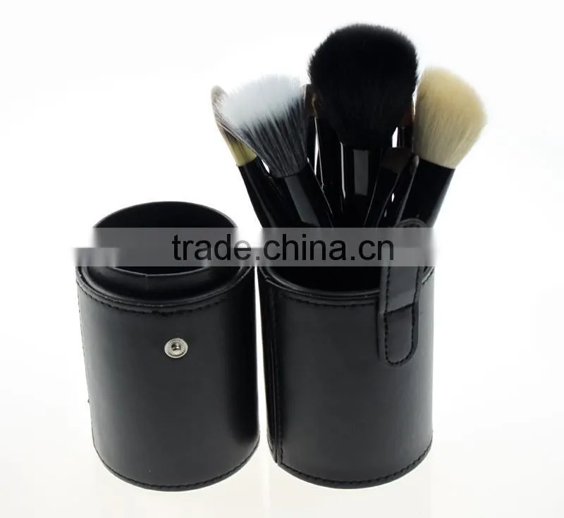 12pcs/set Black Cosmetic Makeup Brushes Set Make up Tool With Leather Cup Holder