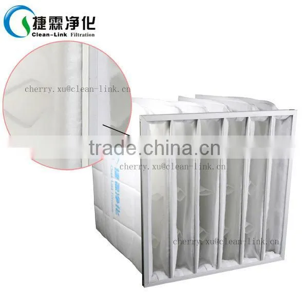 Hot sale Shot sale bag filter media/synthetic fiber pocket filtynthetic fiberglass filter media bag Air Filter air pocket filter