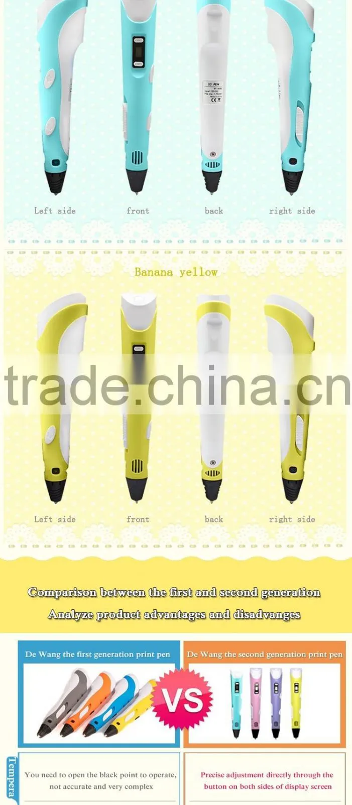 Logo Brand 3d pen novelty 3d printing drawing usage pen