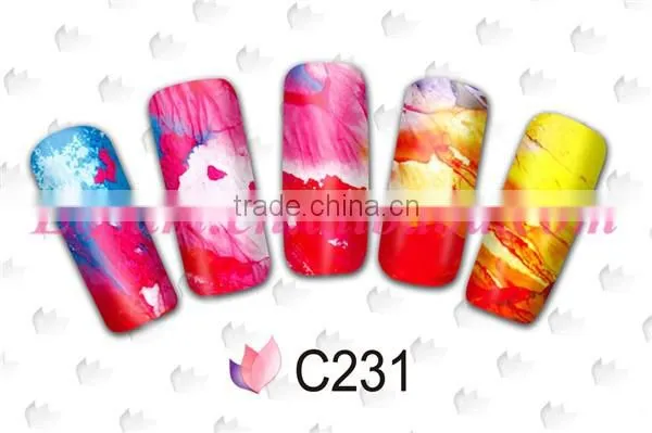 BLE nail stciker beautiful nail art water printing nail wrap C series