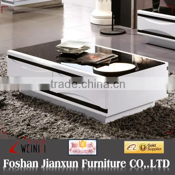 861# Hot sale 4drawers high gloss white tv stand furniture for living room