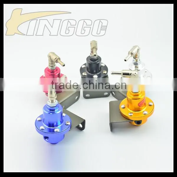 Auto Universal Adjustable Aluminum Fuel Pressure Regulator Kit with hose line kits&Fittings&Gauge
