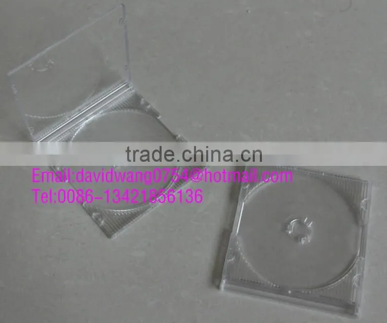 mini cd case single clear transparent