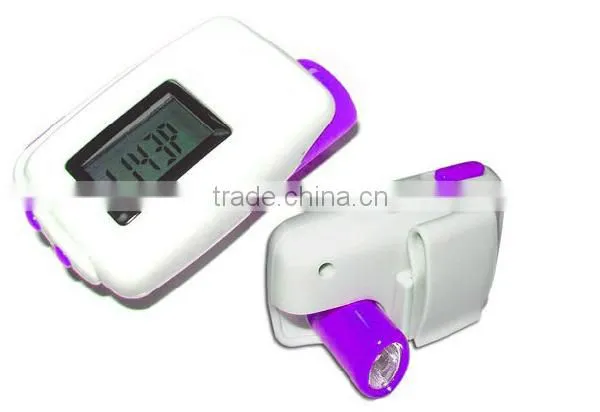 Digital Multifunctional LED Flashlight Pedometer