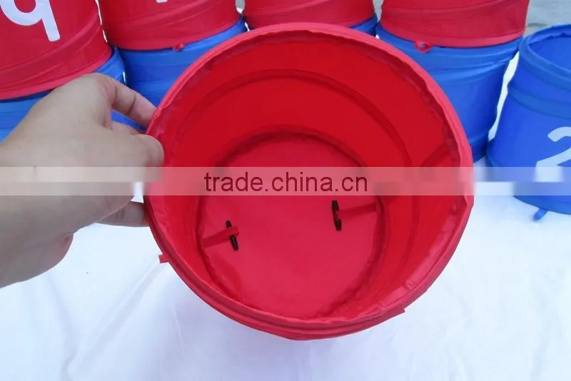 Portable receive barrels colored storage baskets