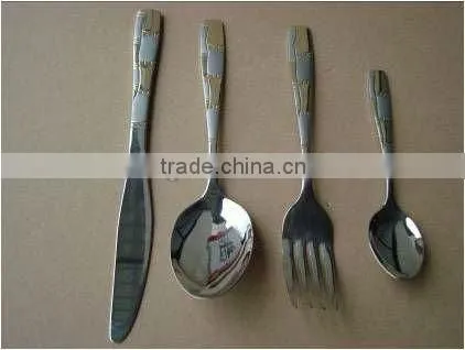 stainless steel spoon and fork dinner set