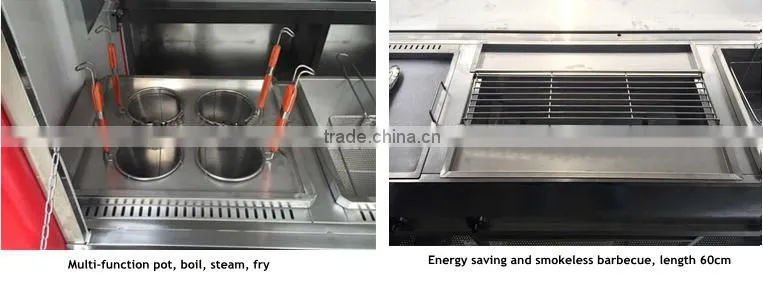 New Type Motor Food Cart / Tricycle Motor Food Cart Made in China for Sale / 48V Motor Food Cart Easily Moveable