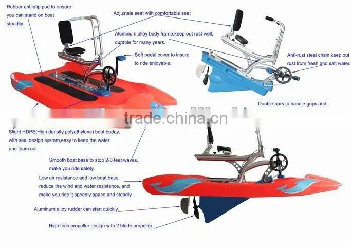 2 person pedal bike / water pedal bikes in the river