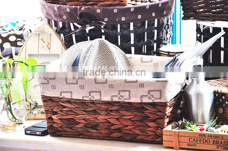 Hot sale papyri woven baskets new design detachable cheap handmade storage basket