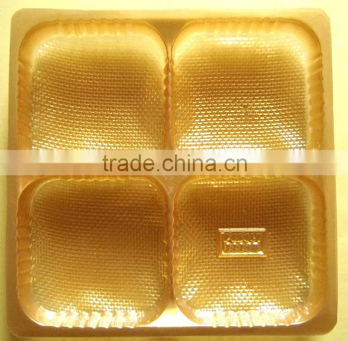 Disposable plastic food tray