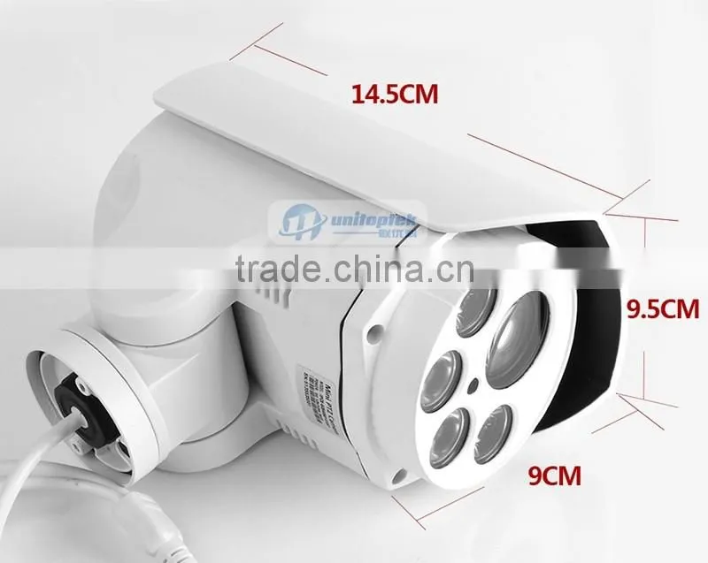 Outdoor PTZ IP Camera POE Onvif With 2MP 10 X Optical Zoom Motorized Lens Support Anbarella A5S,night vision ir 80m,Built-in SD