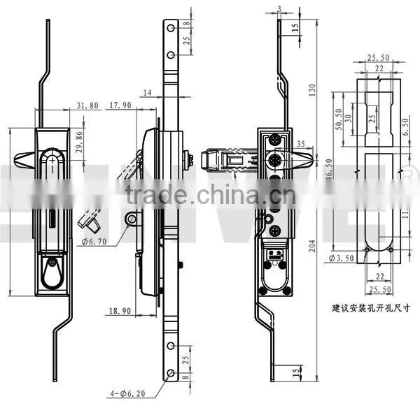 electrical cabinet panel lock