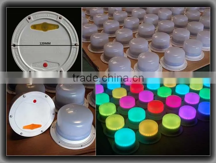 LED light flower pot modern indoor low square planter pot with LED light