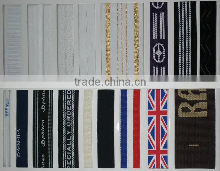 Decorative elastic band for garments
