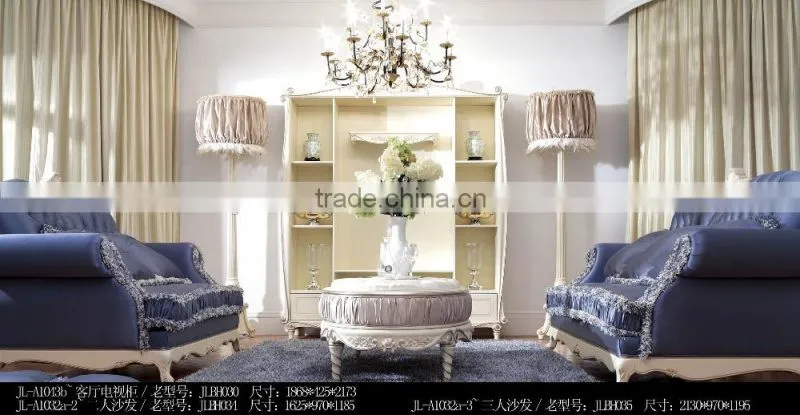 European style Solid wood living room furniture sofa sets Tea table