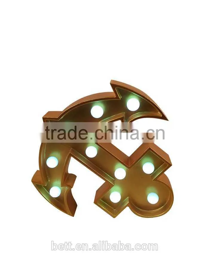 led anchor shape light bedroom decoration marquee lights