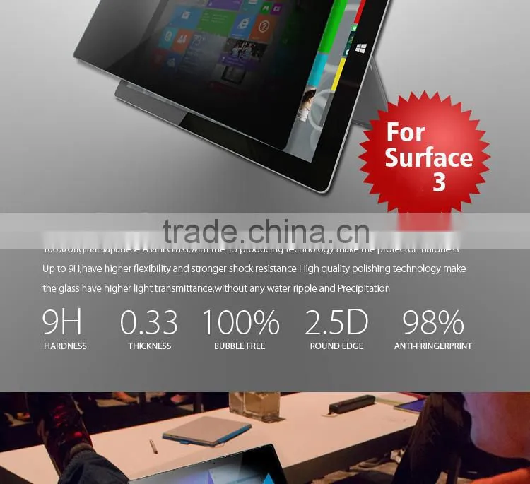 Tablet PC Accessories for Microsoft Surface 3 Privacy Screen Guard
