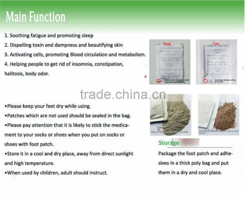 100% natural detox foot patch , slimming patch, slime patch with CE certification