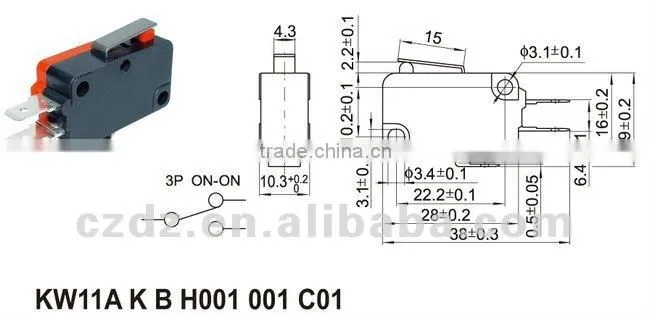 VMS-15-1B5 factory supply 15A/250VAC screw terminal micro switch rain type travel switch