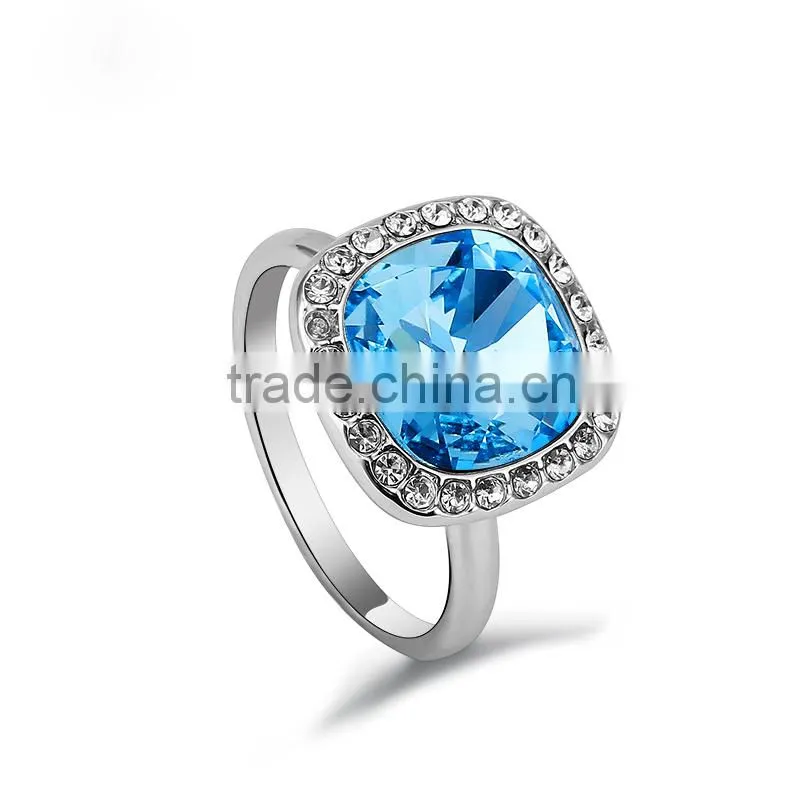 OUXI 2015 fashion statement rings made with Crystal jewerly 40102