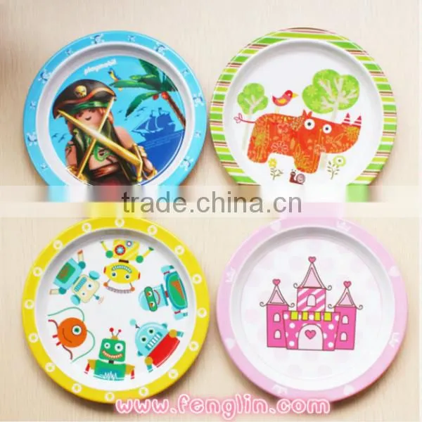 Made in china cartoon melamine used restaurant dinnerware sets