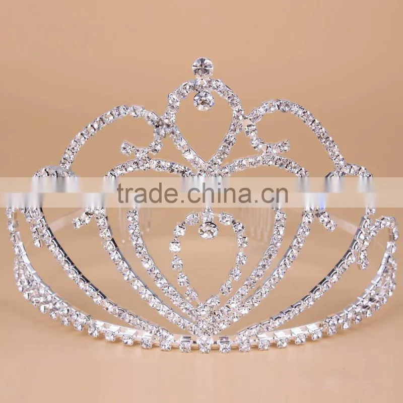 Popolar crystal princess tiaras fashion wedding crown