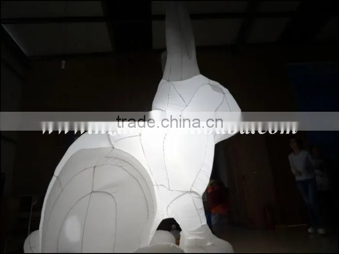 Giant Helium Silver Inflatable Rabbit for Advertising Decoration