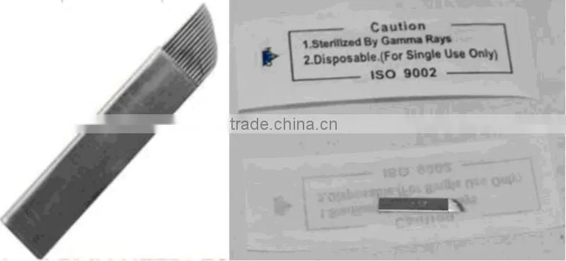 3D Embroidery Blade Eyebrow Tattoo Needle,3D Embroidery 14 pin #14 U Shape Eyebrow Needle Blade,3D Embroidery for Eyebrow