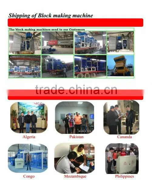Produced by Chinese QT5-15 hydraulic cement brick machine price in india