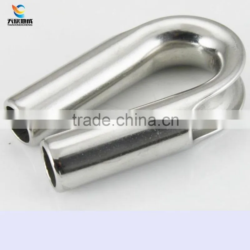High Polished Stainless Steel AISI 316 wire rope thimble