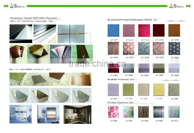 UV paiting Metal mdf board
