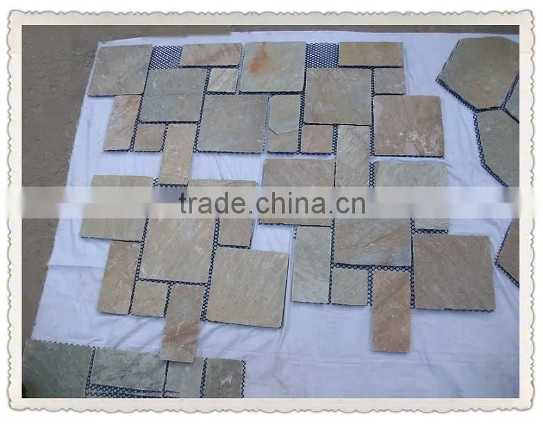 natural slate flagstones on mesh