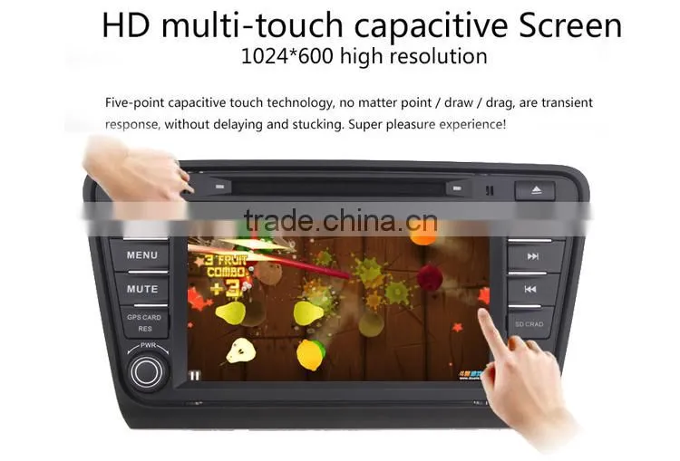 Pure android Car DVD for Skoda Octavia 2013 2014 A5 with Pure android 4.4 dual Core CPU:1.6G RAM:1G WIFI 3G audio video player