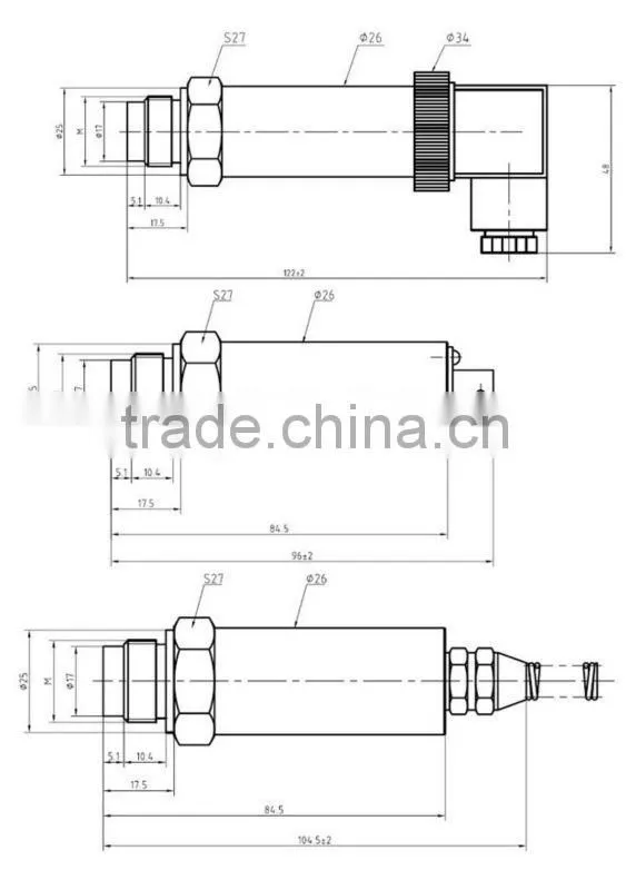 corrugated Diaphragm 4-20mA pressure transmitter for high density liquid