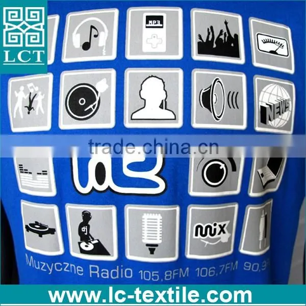 LCTN1776 custom social media design navy blue printed t shirt