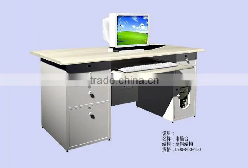 High Quality Metal Computer Work Tables With Drawers & Shelf
