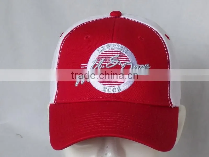spandex cotton and mesh flex fitted cap with embroidery