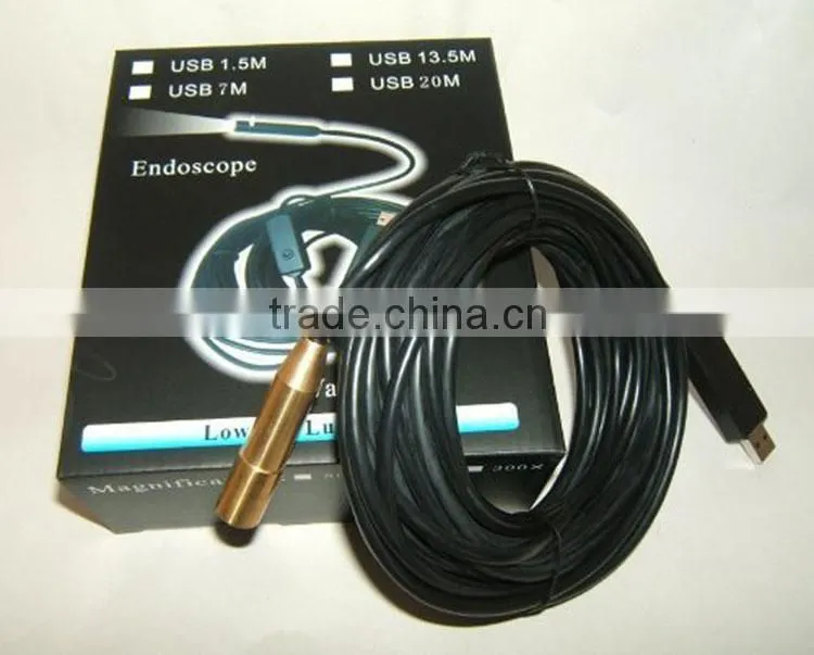 USB endoscope with waterproof head inspection